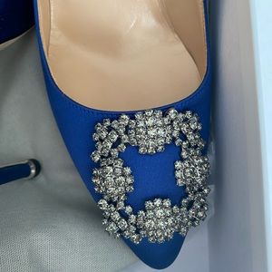 Sex and the city shoes Blue manolo blahniks size 38